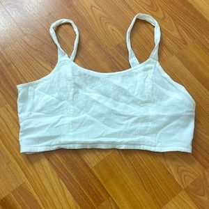 Aerie white crop top